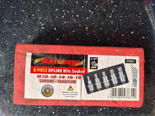 Neilsen spline bit set 5pc - neilsen,