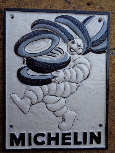 Michelin man metal sign with - michelin,