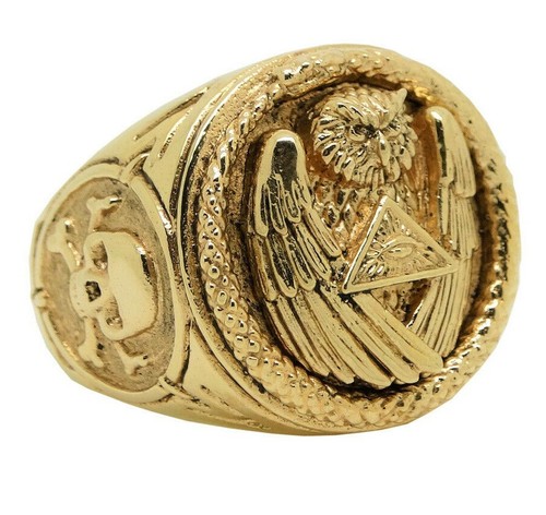 Solid gold owl illuminati - solid, all