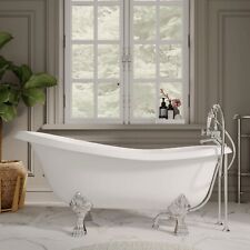 Traditional Victorian Freestanding Slipper Bath 1500mm with Chrome Claw Feet