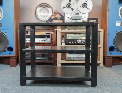 Black wood audio rack - black,