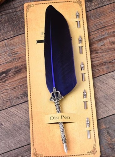 Retro calligraphy feather - calligraphy, dip