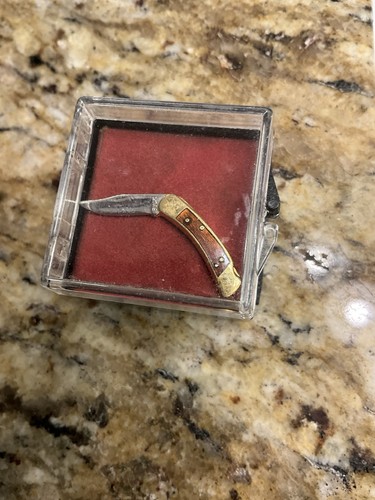 Vtg mini buck knife signed - mini,