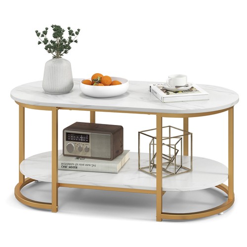 White marble coffee table - coffee,