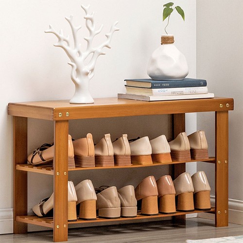 Tier wooden storage bench - 3,