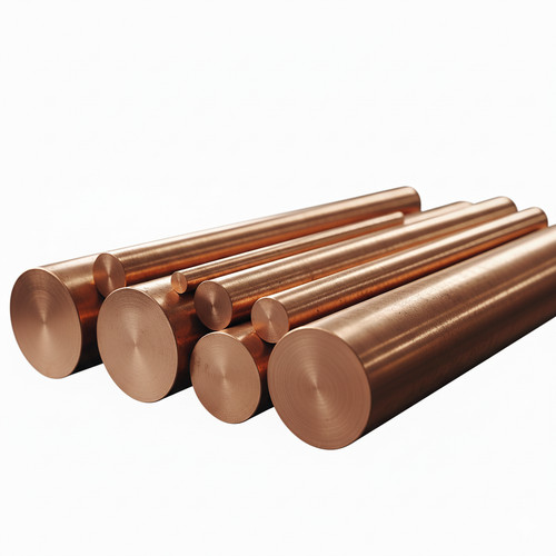 Copper round bar rod 6mm - round, 8mm