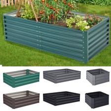 Metal Raised Garden Bed Galvanized Planter Box Outdoor Bottomless for Vegetables