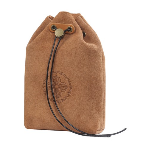 Suede leather tobacco pipe - leather,
