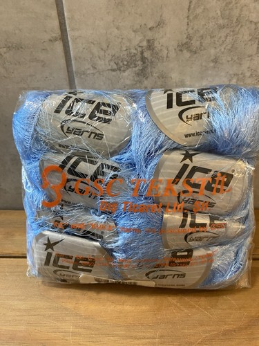 Ice yarns blue long - blue,