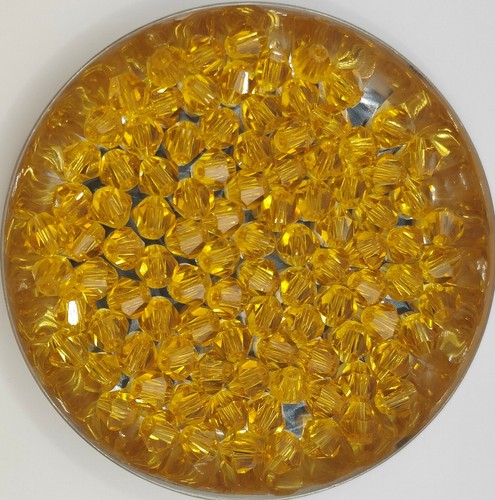 Faceted bicone crystal - bicone, glass