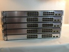 CISCO WS-C3750-24PS-S PoESwitch  CCNA CNNP CCIE LAB Rack Ears Included 169+ SOLD