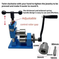 Combination Rolling Mill Machine Manual Opening Gold Silver Jewelry Making 56/18