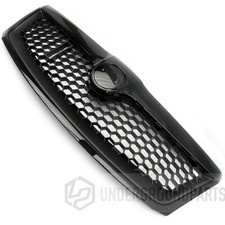 FRONT RADIATOR BUMPER GRILLE HONEYCOMB MESH GLOSS BLACK FOR SKODA OCTAVIA MK2
