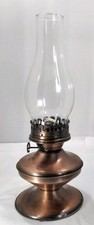 Vintage Copper Colour Oil Lamp