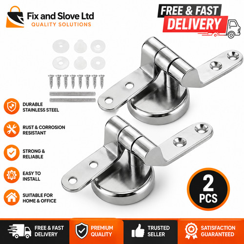 Toilet seat hinges pair - seat,