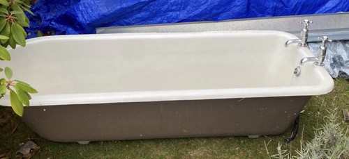 Solid vintage cast iron bath - iron,