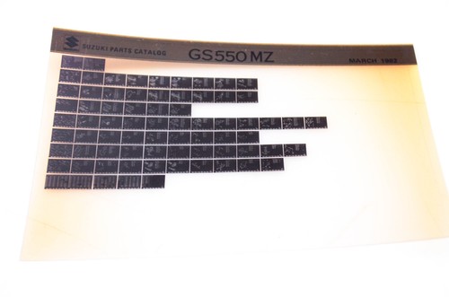 Oem suzuki gs550mz 1982 march - suzuki,