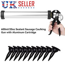 Heavy Duty Pointing Grouting Sausage Mortar Gun Paving Cement Caulking 600ml