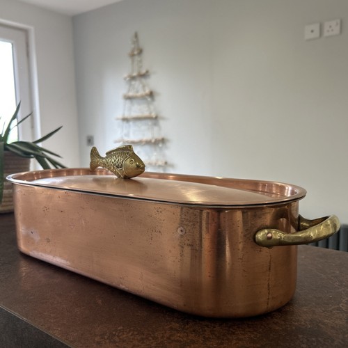 Vintage french copper fish - vintage,