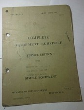 Larkspur Army Military Radio User Handbook for Complete Equipment Schedule