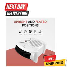 2000W Powerful Portable Electric Fan Heater Quiet Home Office Warmer +2 settings