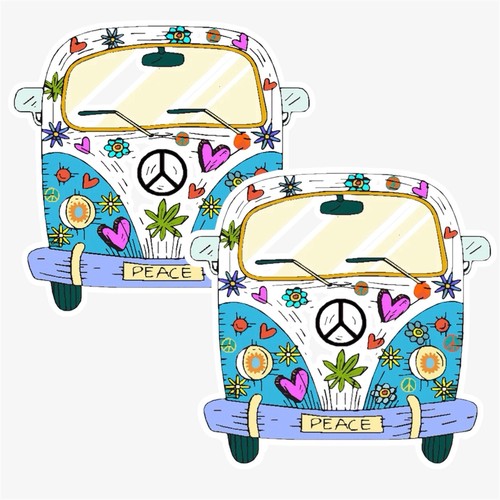 Pack retro bus van beach - 2,