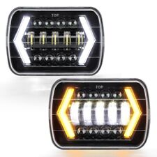 Pair 7X6" LED Headlight Hi-Lo