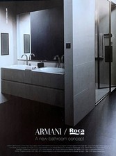 2016 ARMANI ROCA A New Bathroom Concept UK Magazine PRINT AD