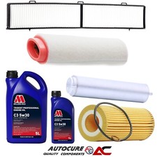 FOR BMW 3 SERIES 320D SE MK5 E90 2.0 DIESEL FULL FILTER SERVICE KIT & 6L C3 OIL