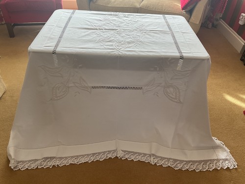 Vintage white cotton - ,