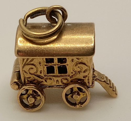 Vintage 9ct gold gypsy - gypsy, caravan