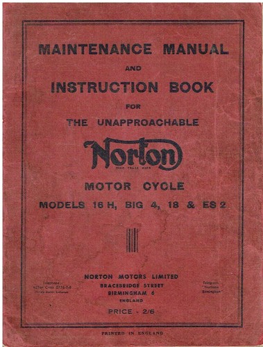 Norton model 16h - model, 18