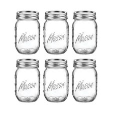 Premium 6-Pack Glass Mason