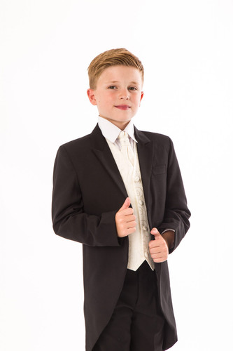 Boys black tailcoat wool - boys,