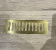 Polished Brass Plain Slotted Vent 9 X 3