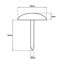 Upholstery Nails - Iron Old