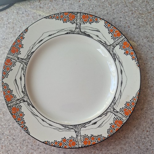 Art deco crown ducal orange - art,