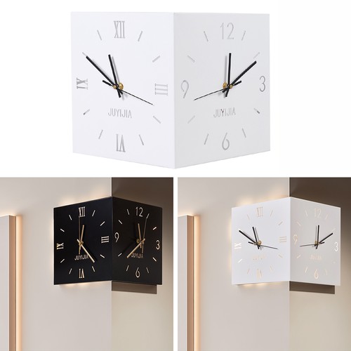 Corner clock double - corner, -sided