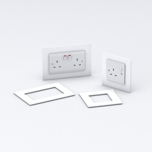White double single - double, /
