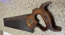 Vintage Tools, 14" brass backed tenon Saw By Henry Disston &Sons Philadelphia