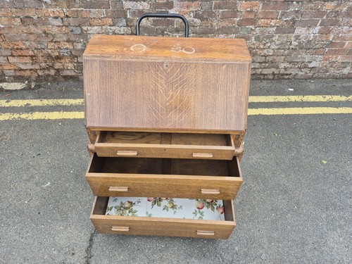Vintage writing bureau drop - vintage,