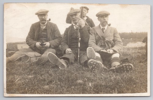 Rppc named scottish men - rppc, tweed