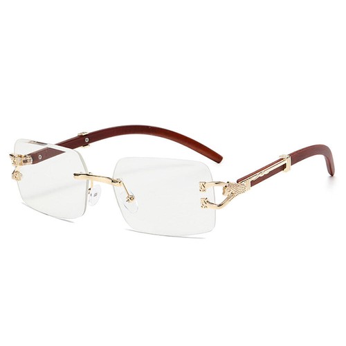 Retro wood grain rimless - wood,