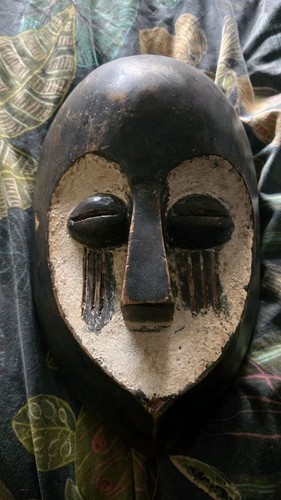 Kwele african tribal art mask - ,