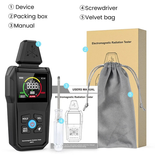 Digital emf meter lcd - digital,