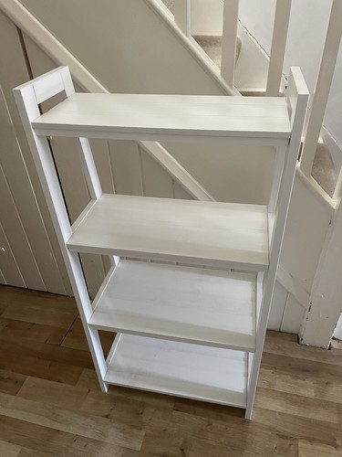 White ladder book shelf - ladder,