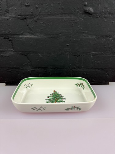 Spode christmas tree rectangle - tree,