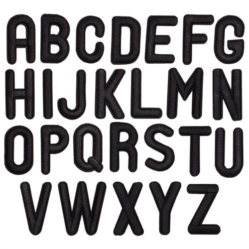 Black alphabet letters set - 26,