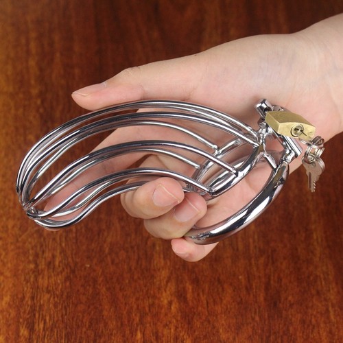 Stainless steel chastity - stainless, cage
