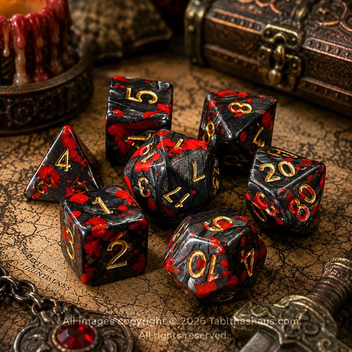 7pc polyhedral rpg dice - polyhedral,